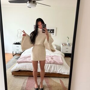 Cream Turtleneck Sweater